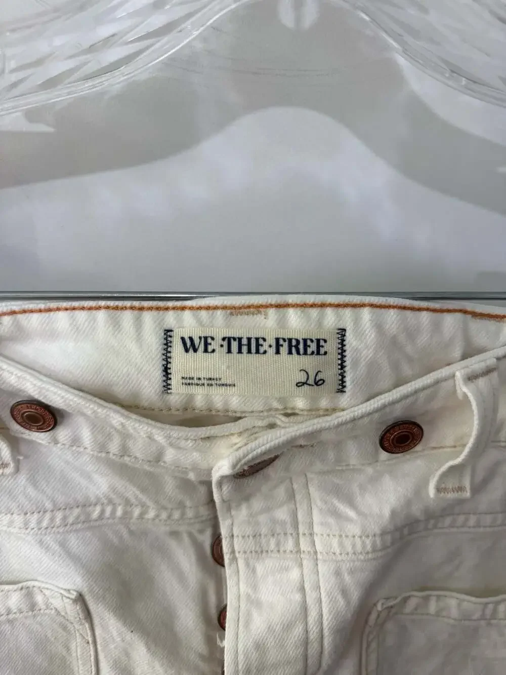 Free People We The Free Moxie High-Rise Raw Hem Utility Denim Shorts